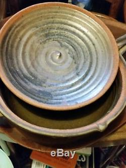 Bill Sax Flameware Vintage studio pottery mid century danish modern folk art