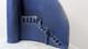 Blue Pottery Sculpture Stairs Steps 1995 OOAK People Vintage Studio Art New York