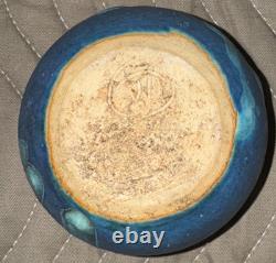 Bowl or Mug JT Abernathy Studio Pottery Ann Arbor 3x3.5 Vtg Signed Blue on Blue
