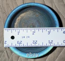 Bowl or Mug JT Abernathy Studio Pottery Ann Arbor 3x3.5 Vtg Signed Blue on Blue