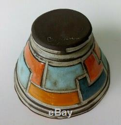 Boyan Moscov Original Vintage Signed Studio Art Pottery Bowl Bulgaria