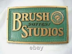 Brush Studios McCoy Pottery Advertising DEALER Display Case SIGN Plague HTF