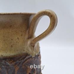 Brutalist studio art pottery pitcher vase Victoria Littlejohn signed vintage 196