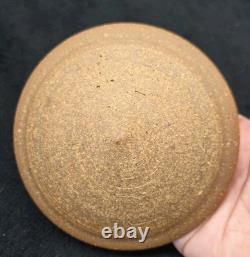 Byron Temple Vtg Studio Art Pottery Blues & Gray, Lidded Jar, 7, Signed