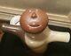 CALIF MOD! Vtg studio art pottery craft mcm figural barware decanter face bottle