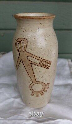 Canada Jay Cryderman Penticton Studio Pottery Modern Folk Art Abstract Vase