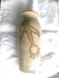 Canada Jay Cryderman Penticton Studio Pottery Modern Folk Art Abstract Vase