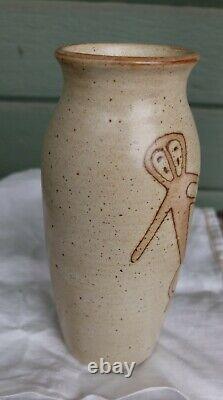 Canada Jay Cryderman Penticton Studio Pottery Modern Folk Art Abstract Vase