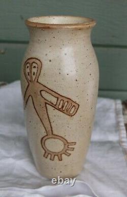 Canada Jay Cryderman Penticton Studio Pottery Modern Folk Art Abstract Vase