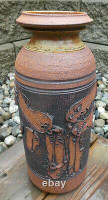Canadian Studio Pottery Artist Ed Drahanchuk Stoneware Vase Marked Vintage