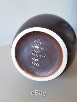 Carl Harry Stalhane VASE for Rostrand vintage Swedish mid-century CHS pottery