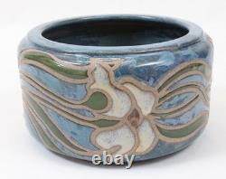 Cathra-Anne Barker 1991 Studio Pottery 8 Cache Pot Bowl Art Nouveau Flower