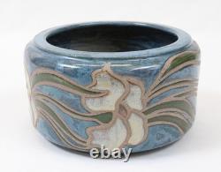 Cathra-Anne Barker 1991 Studio Pottery 8 Cache Pot Bowl Art Nouveau Flower