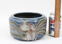 Cathra-Anne Barker 1991 Studio Pottery 8 Cache Pot Bowl Art Nouveau Flower
