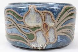 Cathra-Anne Barker 1991 Studio Pottery 8 Cache Pot Bowl Art Nouveau Flower