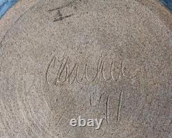 Cathra-Anne Barker 1991 Studio Pottery 8 Cache Pot Bowl Art Nouveau Flower