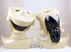 Ceramic Arts Studio Manchu and Lotus Head Vases Betty Harrington Vintage