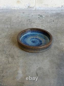 Ceramic Bowl Michael Andersen & Søn Danish Studio Pottery Blue Volcano Glaze 196