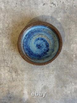 Ceramic Bowl Michael Andersen & Søn Danish Studio Pottery Blue Volcano Glaze 196