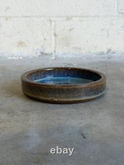 Ceramic Bowl Michael Andersen & Søn Danish Studio Pottery Blue Volcano Glaze 196