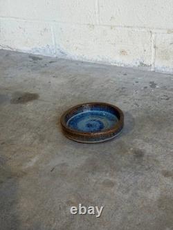 Ceramic Bowl Michael Andersen & Søn Danish Studio Pottery Blue Volcano Glaze 196