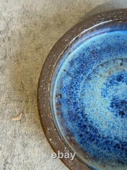 Ceramic Bowl Michael Andersen & Søn Danish Studio Pottery Blue Volcano Glaze 196