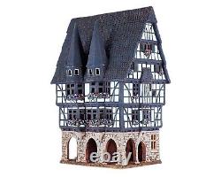 Ceramic Tealight Holder Collectible Miniature Town Hall in Alsfeld 27 cm