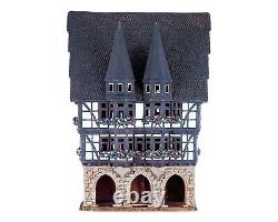 Ceramic Tealight Holder Collectible Miniature Town Hall in Alsfeld 27 cm