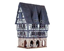 Ceramic Tealight Holder Collectible Miniature Town Hall in Alsfeld 27 cm