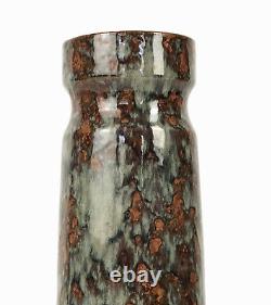 Ceramic Vase Dripping Lava Glaze Vintage Studio Pottery Large Tall Tapered