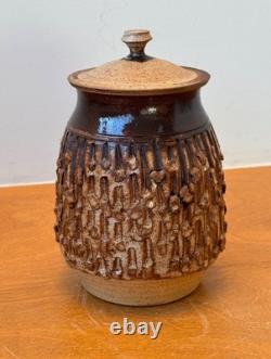 Charles Counts Rising Fawn Georgia Signed Studio Art Pottery Vessel Vase Vtg Mcm