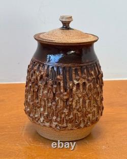 Charles Counts Rising Fawn Georgia Signed Studio Art Pottery Vessel Vase Vtg Mcm