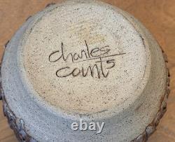 Charles Counts Rising Fawn Georgia Signed Studio Art Pottery Vessel Vase Vtg Mcm