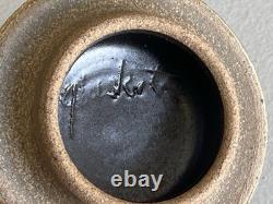 Charles Gluskoter Studio Pottery Covered Pot Canister Green Glaze With Lid Oregon