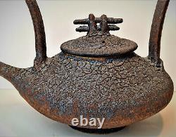 Charles Gluskoter Studio Pottery Teapot Crusty Mud Glaze Signed Vintage Art