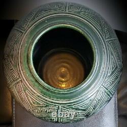 Charles Gluskoter Studio Pottery Vintage, Green Signed by artist
