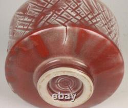Charles Lakofsky Studio Porcelain Pottery Vase Ohio Modernist MCM Oxblood Red