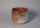 Chawan tea bowl, bright orange Shino ware, vintage studio pottery, Japan or USA