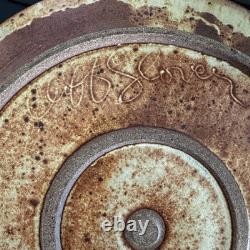 Cliff Glover Signed Studio Pottery 18 Stoneware Charger Plate California Art