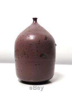 Clyde Burt Studio Pottery Ceramic Stoneware Vase Weed Pot Vtg Mid Century Modern