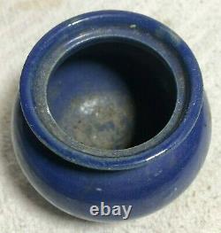 Cobalt Blue Vintage 1938 Pinewood Pottery Glazed Pot 4-5 Edith Hartwell Signed