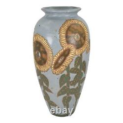 Common Ground Eric Olson 2005 Hand Made Studio Pottery Sunflower Ceramic Vase