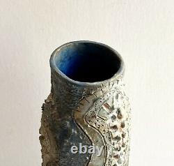 Cool Modernist Biomorphic Amoeba Studio Pottery Vase 1960s Vintage Artist Signed