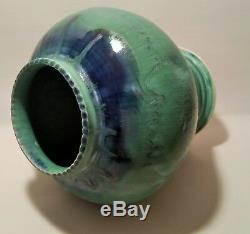 DIMPLES vtg southern studio art pottery Alison McCauley south carolina drip vase