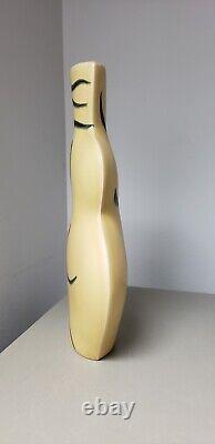 DONNA POLSANO VASEStudio Art Pottery AbstractFIGURAL NUDE PicassoStyleORCHRE