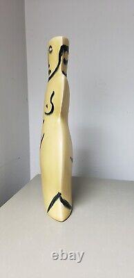 DONNA POLSANO VASEStudio Art Pottery AbstractFIGURAL NUDE PicassoStyleORCHRE