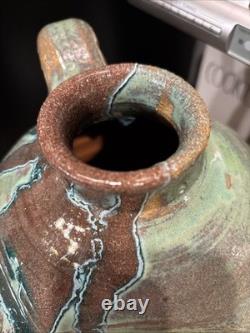 Dal Burtchaell Ugly Face Pottery Jug 16 Inch Georgia Southern Folk Art Signed