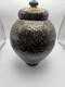 Daniel Johnston Studio Pottery Lidded Jar DV Mark Large 13 Tenmoku Glaze