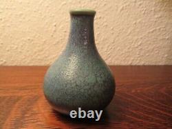 Danish MCM Stoneware Artist Signed, Unknown Workshop, Exceptional Blue Bud Vase