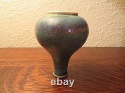 Danish MCM Stoneware Artist Signed, Unknown Workshop, Exceptional Blue Bud Vase